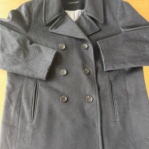 Calvin Klein Black Wool Coat women’s size 1x